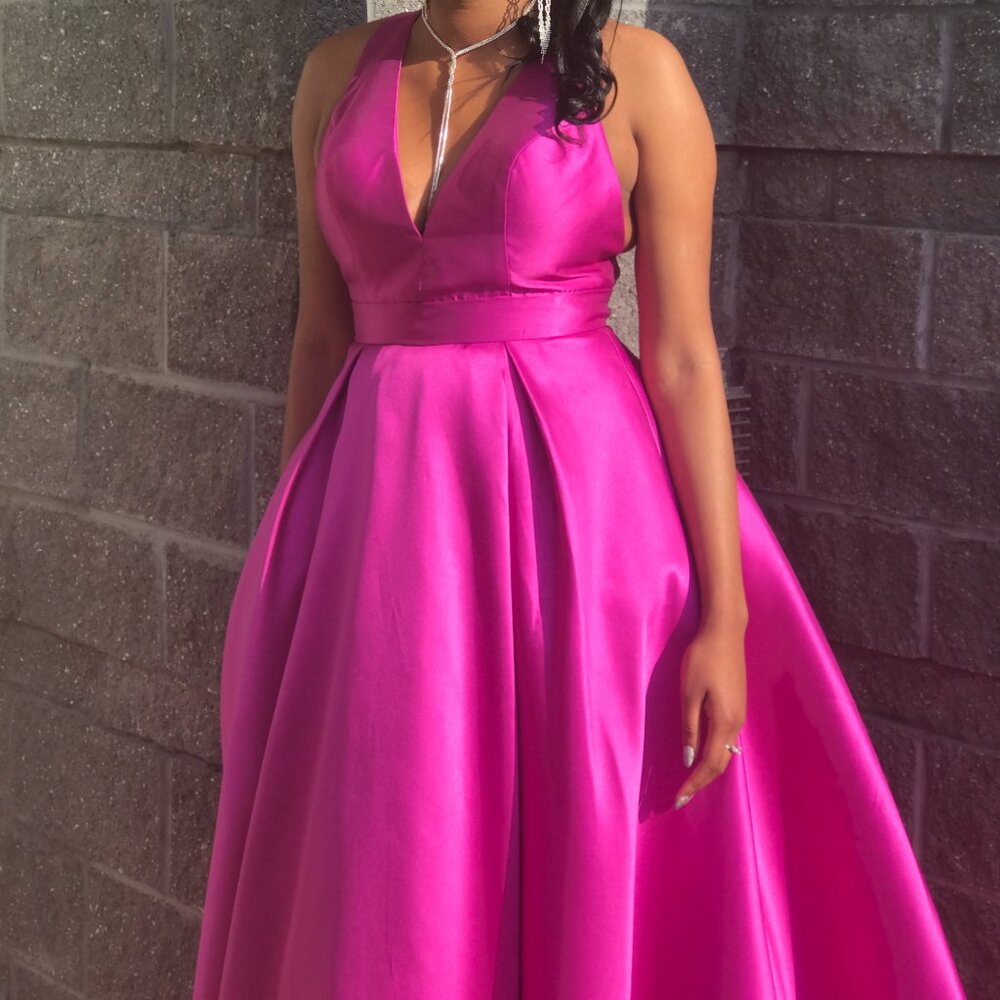 Fuchsia Prom Dress - Picture 5 of 7